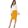 image:imageLYANER Womens Button Stretch Casual Pencil SkirtGinger