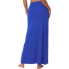 image:imageLYANER Womens Casual High Waist Solid Flare Long Maxi SkirtRoyal Blue