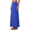 image:imageLYANER Womens Casual High Waist Solid Flare Long Maxi SkirtRoyal Blue