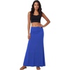 image:imageLYANER Womens Casual High Waist Solid Flare Long Maxi SkirtRoyal Blue