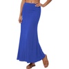 image:imageLYANER Womens Casual High Waist Solid Flare Long Maxi SkirtRoyal Blue