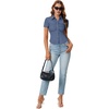 image:imageLYANER Womens Collar V Neck Business Casual TopsDark Blue