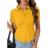 image:imageLYANER Womens Collar V Neck Business Casual TopsGinger