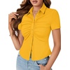 image:imageLYANER Womens Collar V Neck Business Casual TopsGinger