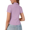 image:imageLYANER Womens Collar V Neck Business Casual TopsLight Purple