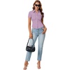 image:imageLYANER Womens Collar V Neck Business Casual TopsLight Purple