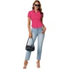 image:imageLYANER Womens Collar V Neck Business Casual TopsRose Pink