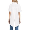 image:imageLYANER Womens Collar V Neck Split Hem BlouseWhite