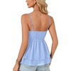 image:imageLYANER Womens Deep V Neck Sexy Babydoll Tank TopsAzure