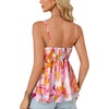 image:imageLYANER Womens Deep V Neck Sexy Babydoll Tank TopsDeep Pink Tie Dye