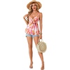 image:imageLYANER Womens Deep V Neck Sexy Babydoll Tank TopsDeep Pink Tie Dye