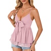image:imageLYANER Womens Deep V Neck Sexy Babydoll Tank TopsDusty Pink
