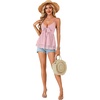 image:imageLYANER Womens Deep V Neck Sexy Babydoll Tank TopsDusty Pink