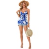 image:imageLYANER Womens Deep V Neck Sexy Babydoll Tank TopsLight Blue Tie Dye