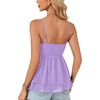 image:imageLYANER Womens Deep V Neck Sexy Babydoll Tank TopsLight Purple