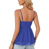 image:imageLYANER Womens Deep V Neck Sexy Babydoll Tank TopsLight Royal Blue