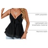image:imageLYANER Womens Deep V Neck Sexy Babydoll Tank TopsPlain Black