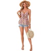 image:imageLYANER Womens Deep V Neck Sexy Babydoll Tank TopsPurple Floral