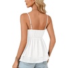 image:imageLYANER Womens Deep V Neck Sexy Babydoll Tank TopsSolid White
