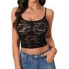 image:imageLYANER Womens Floral Lace See Through Sexy CamiBlack