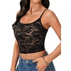 image:imageLYANER Womens Floral Lace See Through Sexy CamiBlack