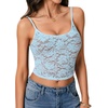 image:imageLYANER Womens Floral Lace See Through Sexy CamiBlue