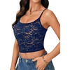 image:imageLYANER Womens Floral Lace See Through Sexy CamiDark Blue