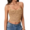 image:imageLYANER Womens Floral Lace See Through Sexy CamiDeep Apricot