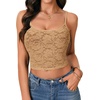image:imageLYANER Womens Floral Lace See Through Sexy CamiDeep Apricot