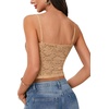 image:imageLYANER Womens Floral Lace See Through Sexy CamiDeep Apricot