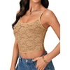 image:imageLYANER Womens Floral Lace See Through Sexy CamiDeep Apricot