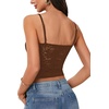 image:imageLYANER Womens Floral Lace See Through Sexy CamiDeep Brown