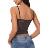 image:imageLYANER Womens Floral Lace See Through Sexy CamiDeep Gray