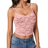 image:imageLYANER Womens Floral Lace See Through Sexy CamiLight Pink
