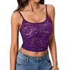 image:imageLYANER Womens Floral Lace See Through Sexy CamiPurple
