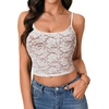 image:imageLYANER Womens Floral Lace See Through Sexy CamiWhite