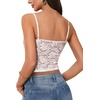 image:imageLYANER Womens Floral Lace See Through Sexy CamiWhite