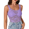 image:imageLYANER Womens Floral Lace Sexy Tank TopsAsh Purple