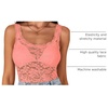 image:imageLYANER Womens Floral Lace Sexy Tank TopsCoral Pink