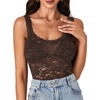 image:imageLYANER Womens Floral Lace Sexy Tank TopsDark Brown