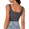 image:imageLYANER Womens Floral Lace Sexy Tank TopsDark Gray
