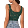 image:imageLYANER Womens Floral Lace Sexy Tank TopsDark Green