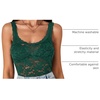 image:imageLYANER Womens Floral Lace Sexy Tank TopsDark Green