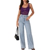 image:imageLYANER Womens Floral Lace Sexy Tank TopsDark Purple