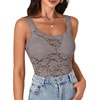 image:imageLYANER Womens Floral Lace Sexy Tank TopsGrey