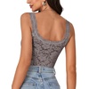 image:imageLYANER Womens Floral Lace Sexy Tank TopsGrey