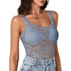 image:imageLYANER Womens Floral Lace Sexy Tank TopsHaze Blue