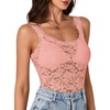 image:imageLYANER Womens Floral Lace Sexy Tank TopsLight Pink