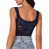 image:imageLYANER Womens Floral Lace Sexy Tank TopsNavy Blue