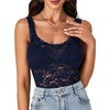 image:imageLYANER Womens Floral Lace Sexy Tank TopsNavy Blue